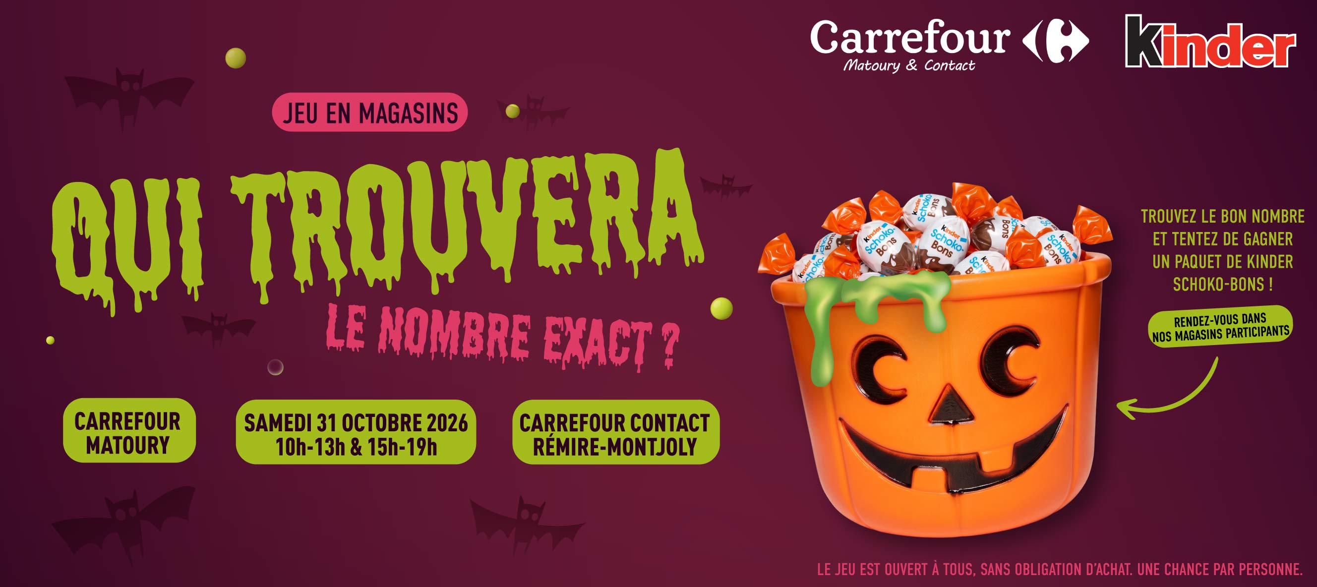 JEU D'HALLOWEEN : QUI TROUVERA LE NOMBRE EXACT ?